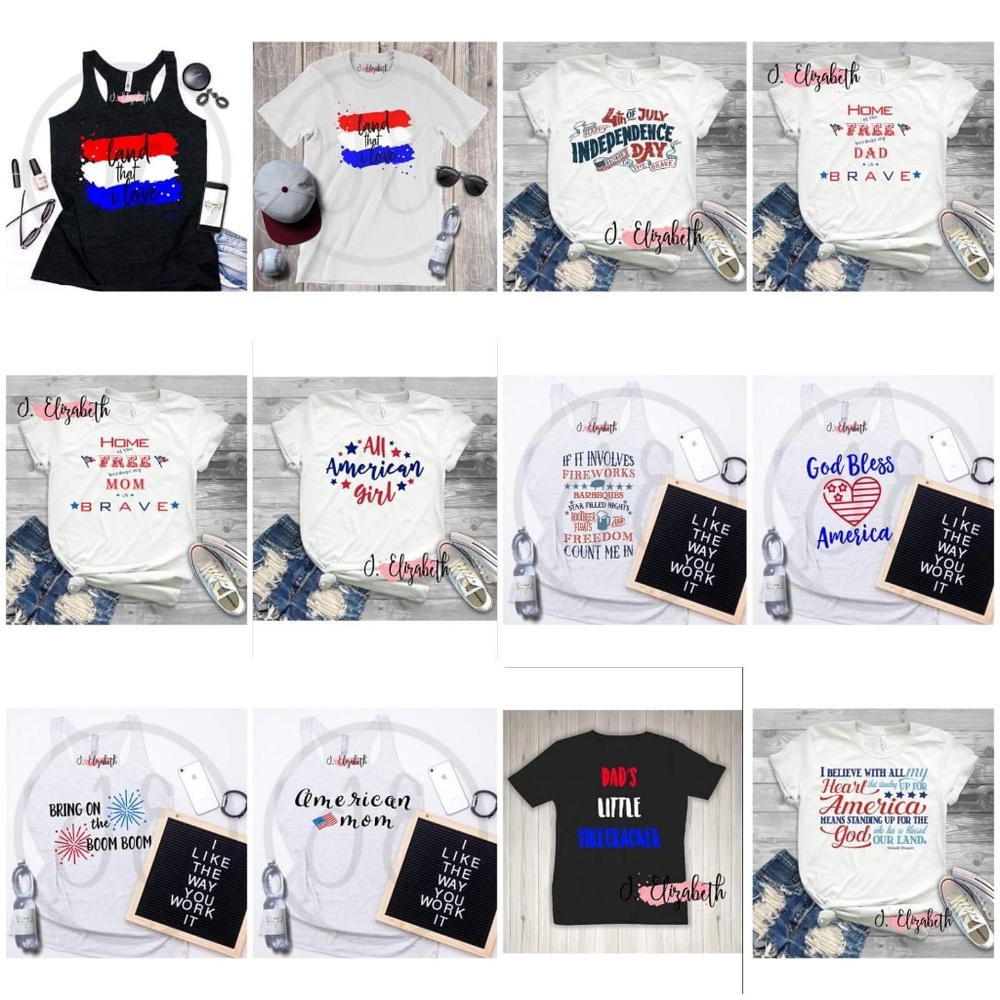 Forth of July shirts and accessories